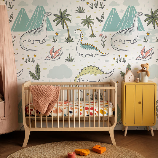 Baroadies in Nursery with Cot and Yellow Cupboard