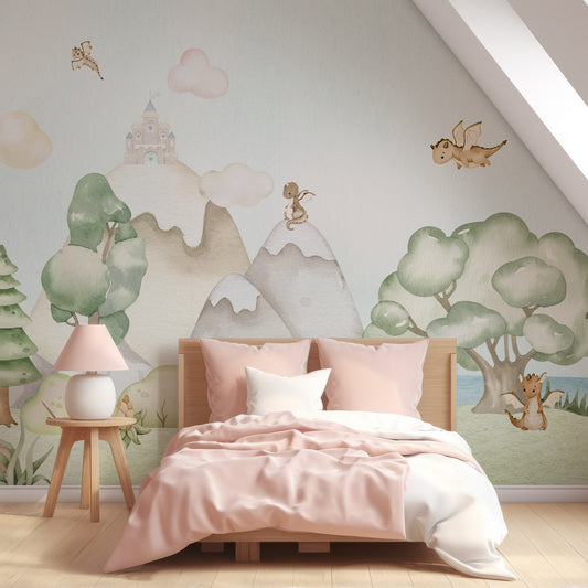 Lancelot In Girl's Bedroom With Peach Pink Bed