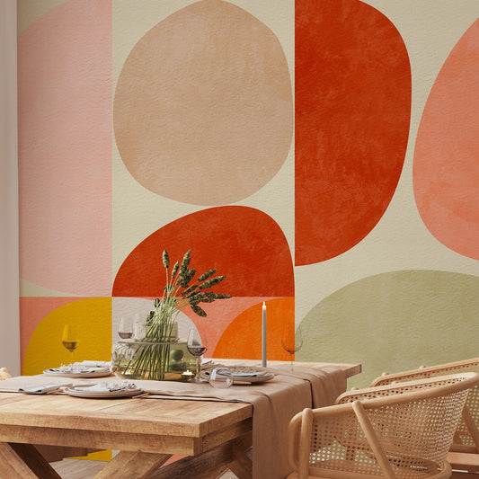 Eleonor Wooden Table and Chairs With Plants in Dining Room