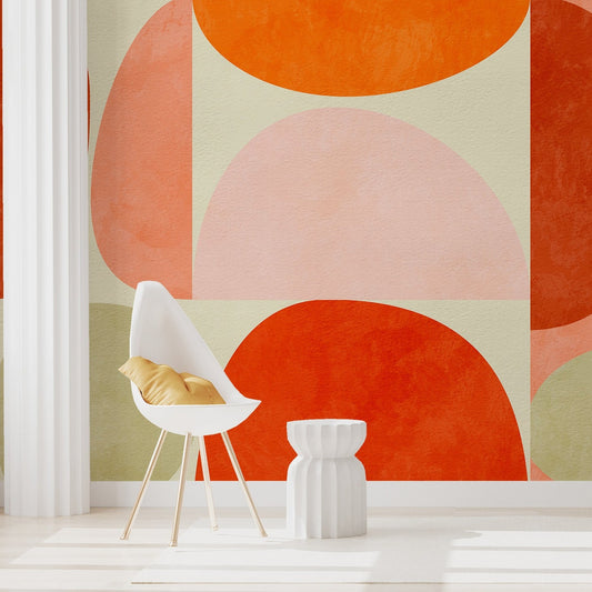 Frederike Open Room Small White Chair and Table with White Pillar