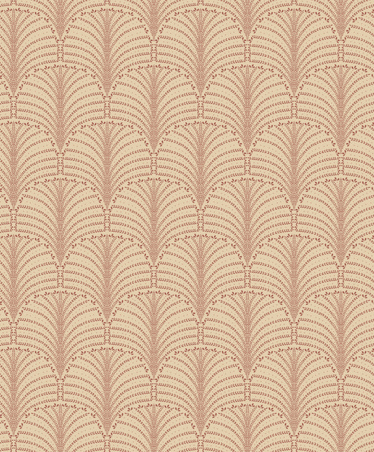 Anais patterned wallpaper with geometric design in pink and beige tones