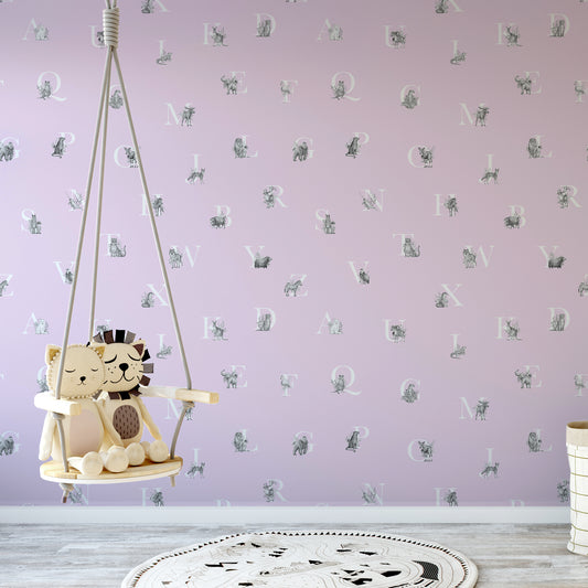 Animal Alphabet In Kids Bedroom With Hanging Chair
