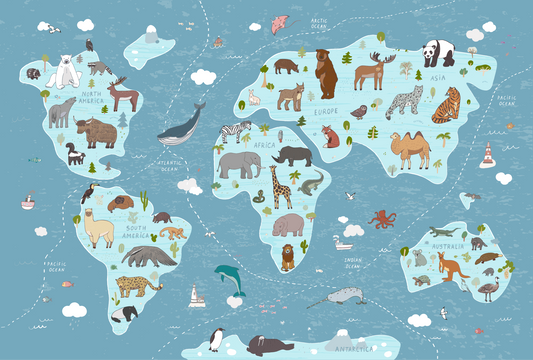 Animal_Kingdom_Atlas_Wallpaper_Mural_Artwork