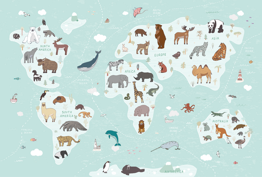 Animal_Kingdom_Atlas_Wallpaper_Mural_Artwork
