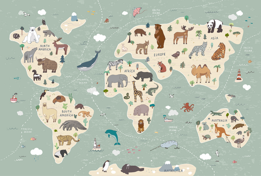 Animal_Kingdom_Atlas_Wallpaper_Mural_Artwork
