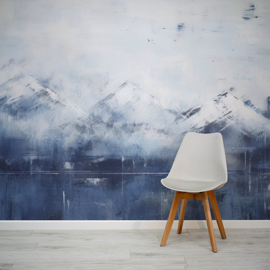 Arctic Serenity Wallpaper Mural In Room WIth Grey Chair