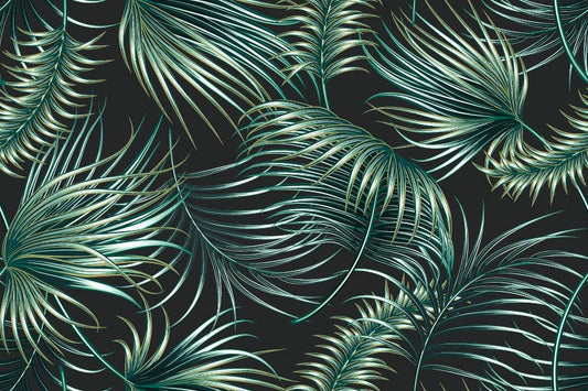 Areca - Green Tropical Palm Leaf Wallpaper Mural