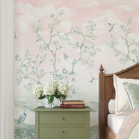 Maeve - Pink Chinoiserie Trees Wallpaper Mural