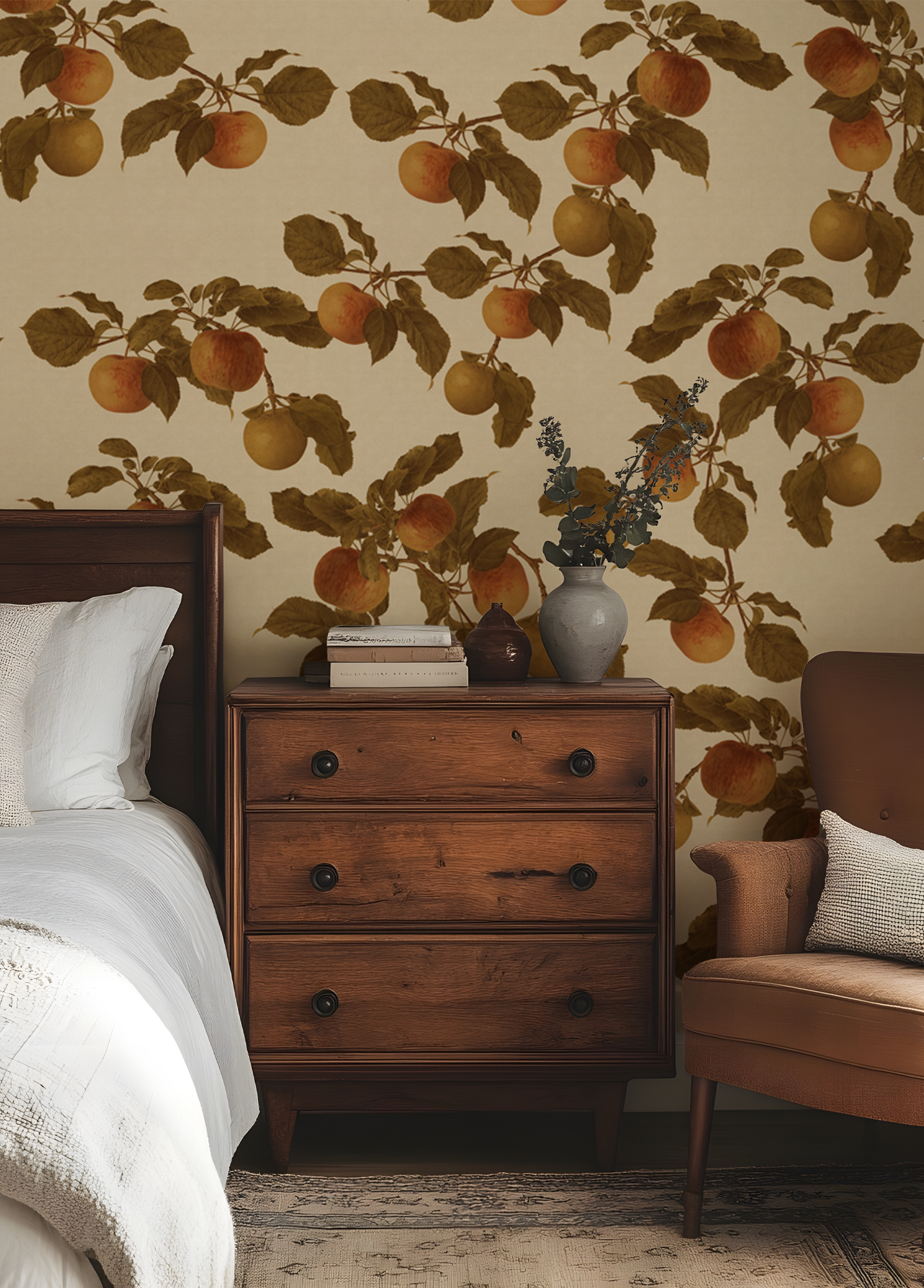 Wall Mural - Luxury Botanical Fruit - Traditional Wallpaper (Paste-the-wall) - Made to Measure