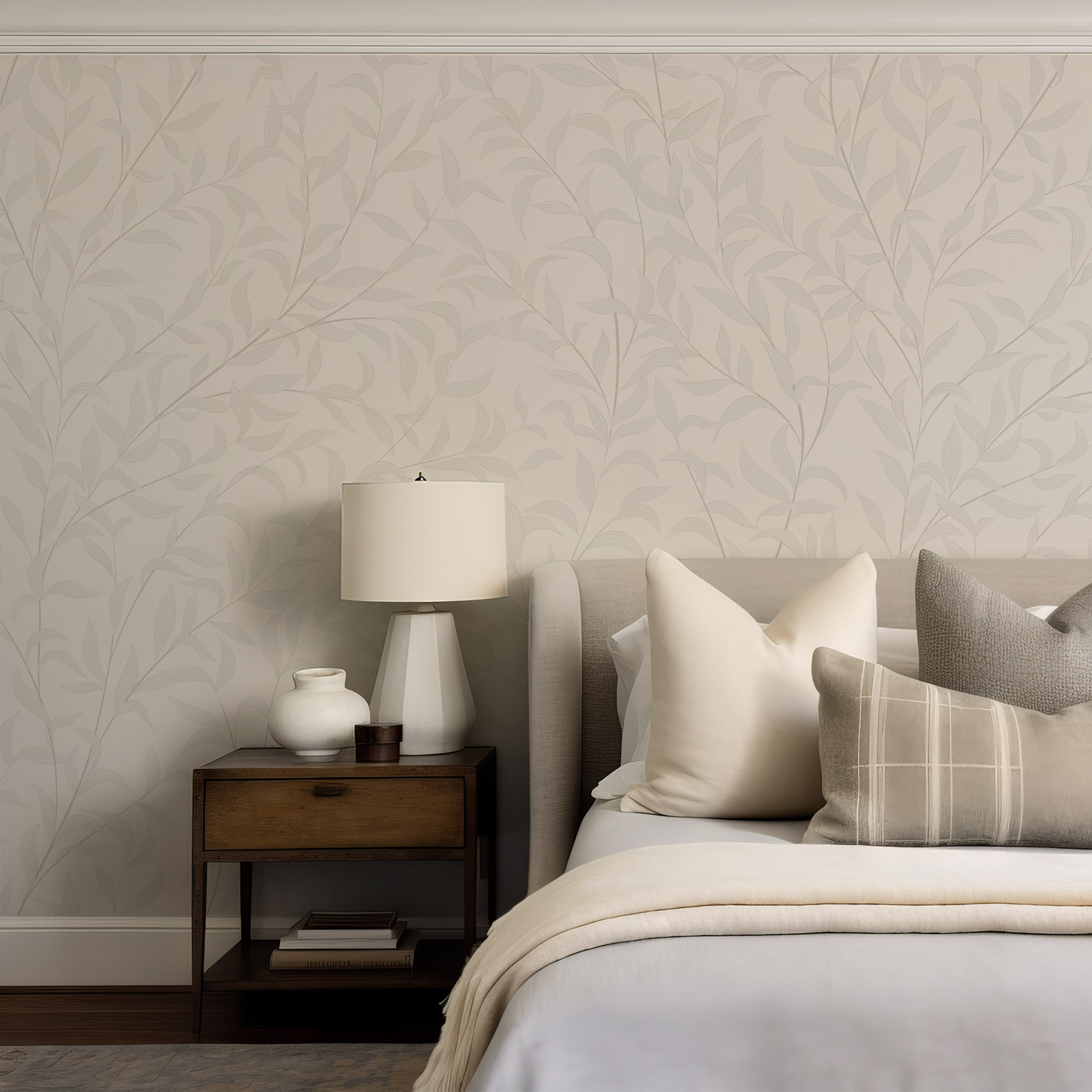 Wall Mural - White Willow - Traditional Wallpaper (Paste-the-wall) - Made to Measure