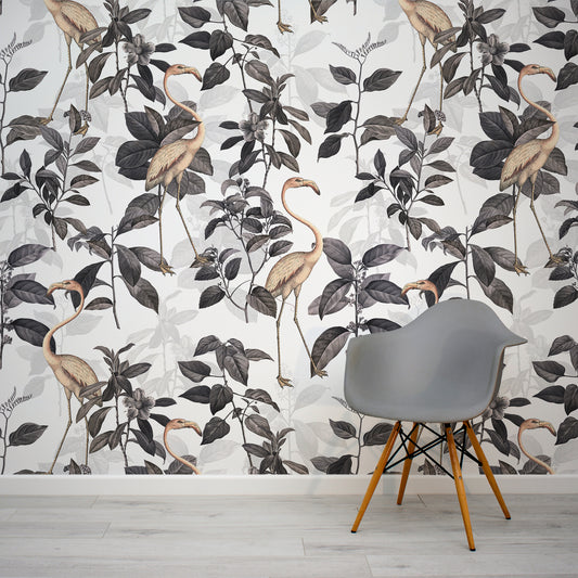 Nera Wallpaper In Room With Grey Chair