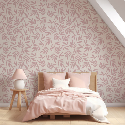 Blush Breeze In Girl's Bedroom With Peach Pink Bed