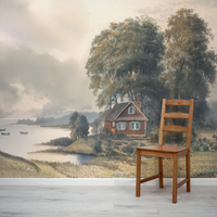 Mallory - Country Cottage Scene Wallpaper Mural