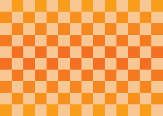 Checkmate Sunny Yellow and Orange Checkerboard design Full Artwork