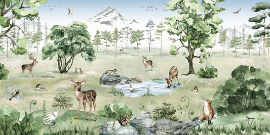 Deer_Forest_Summer_Wallpaper_Mural_Artwork