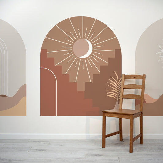 Desert Visions Wallpaper In Front Of Wooden Chair