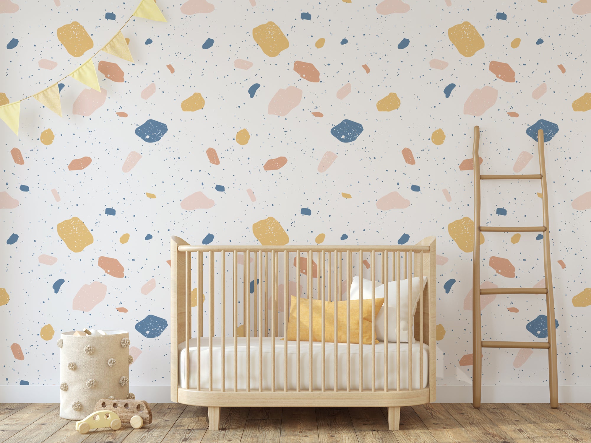 Wall Mural - Colourful Terrazzo Spot - Traditional Wallpaper (Paste-the-wall) - Made to Measure