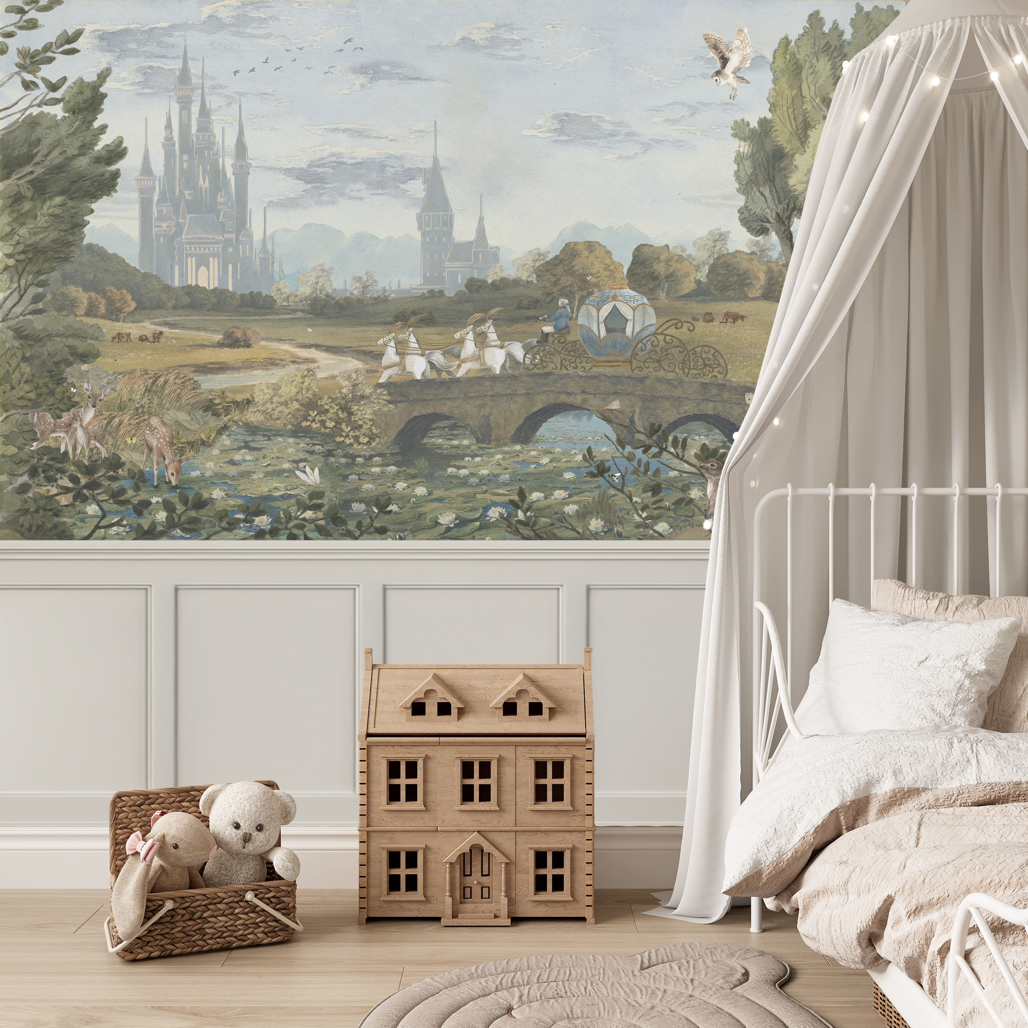 Wall Mural - Princess Castle - Traditional Wallpaper (Paste-the-wall) - Made to Measure