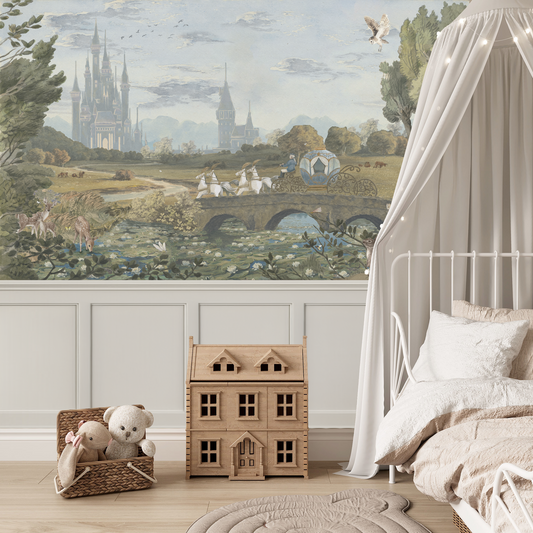 Ella - Whimsical Children's Forest Princess Woodland Wallpaper Mural