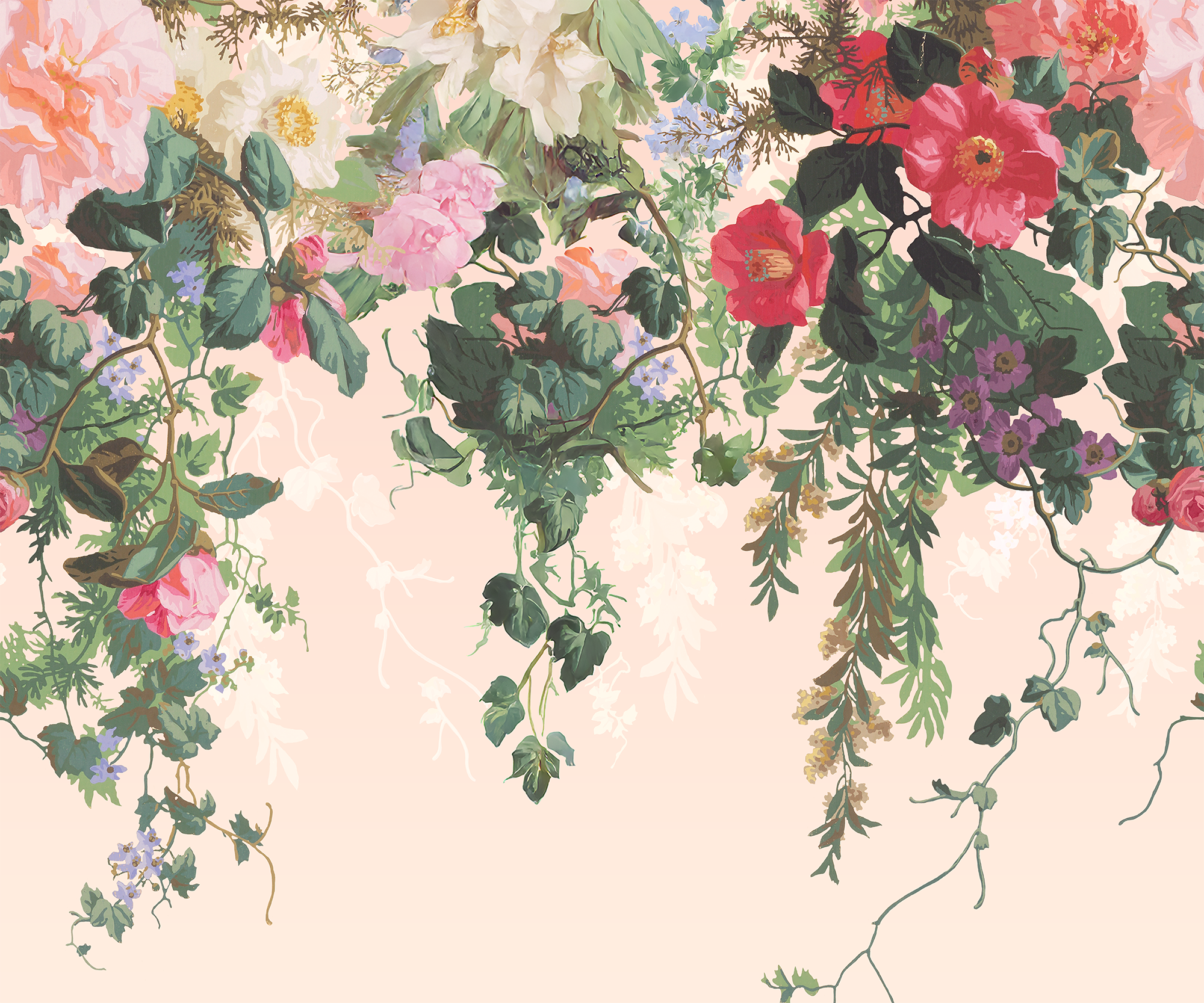 Fleur - Vintage Blooming Florals Wallpaper Mural