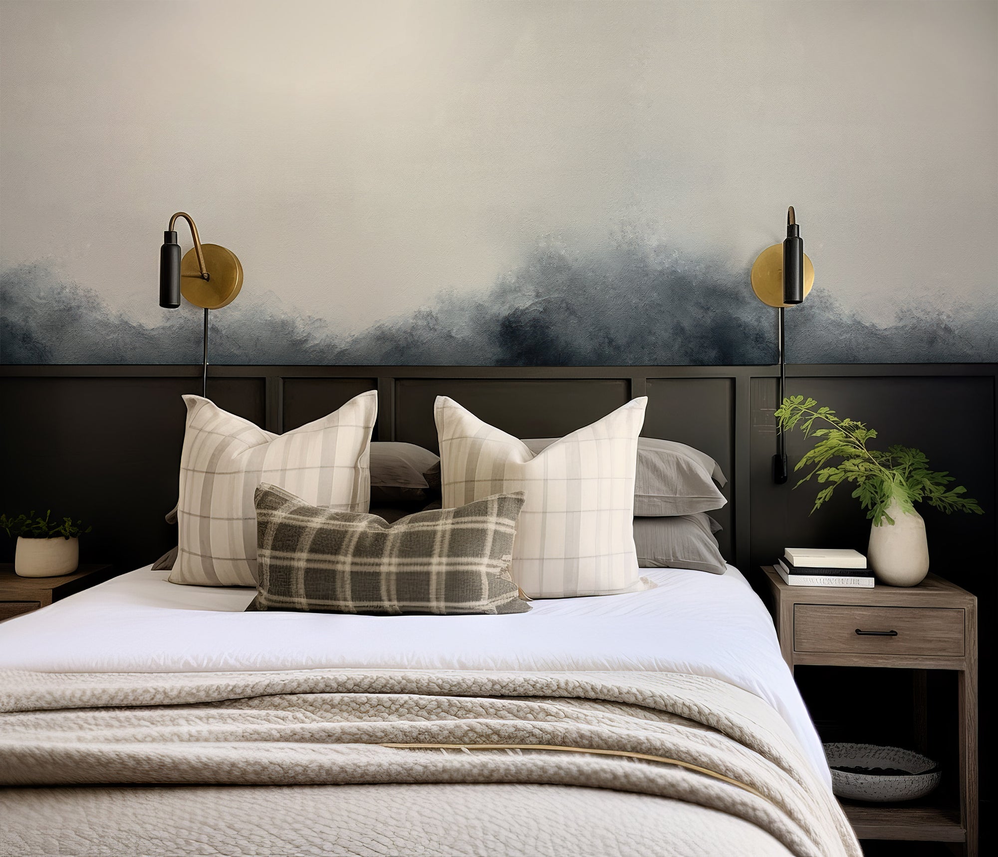 Wall Mural - Textured Abstract Mountain - Traditional Wallpaper (Paste-the-wall) - Made to Measure