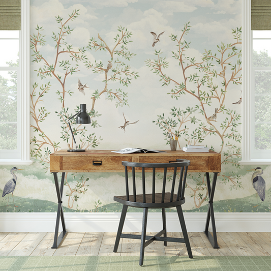 Harper - Chinoiserie Trees Wallpaper Mural