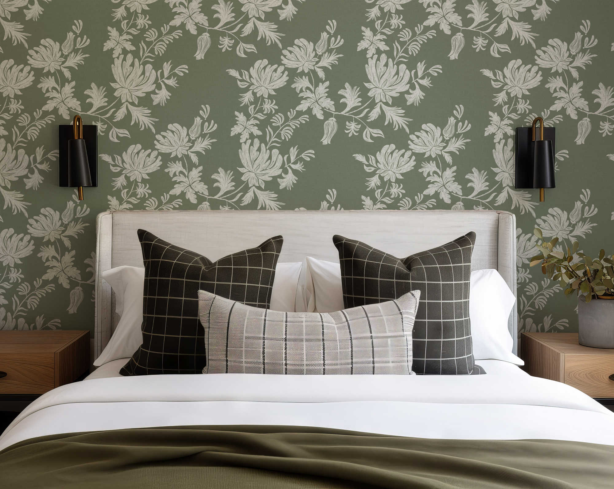 Wall Mural - Classical Floral - Traditional Wallpaper (Paste-the-wall) - Made to Measure