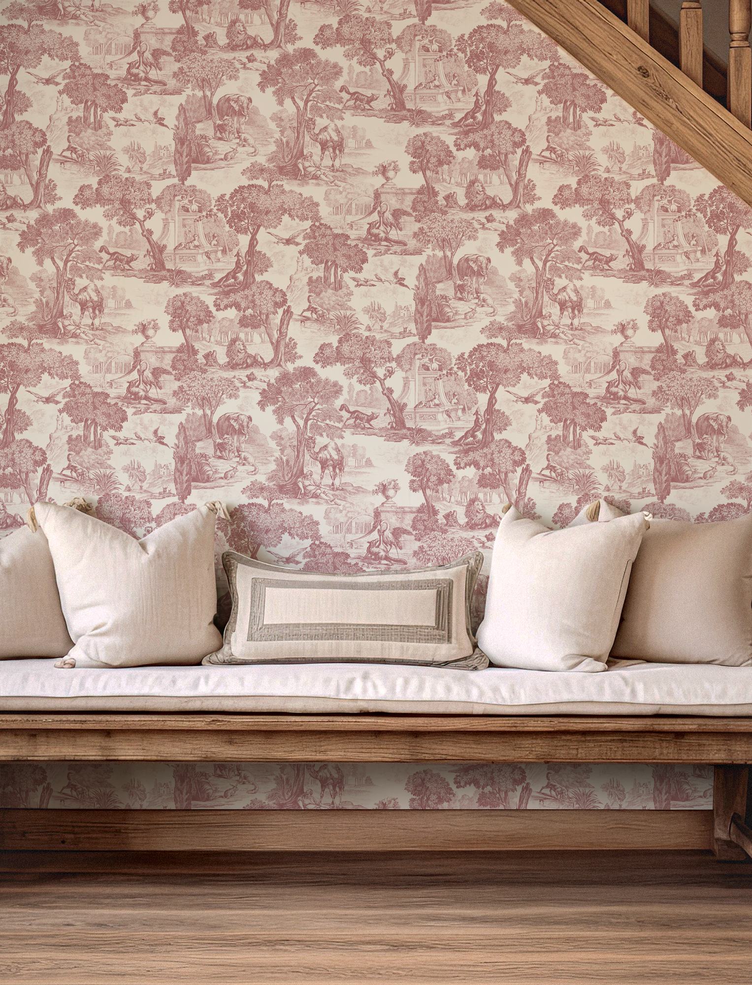 Wall Mural - Classic Vintage Garden - Traditional Wallpaper (Paste-the-wall) - Made to Measure