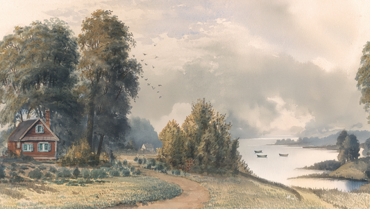 Mallory - Country Cottage Scene Wallpaper Mural