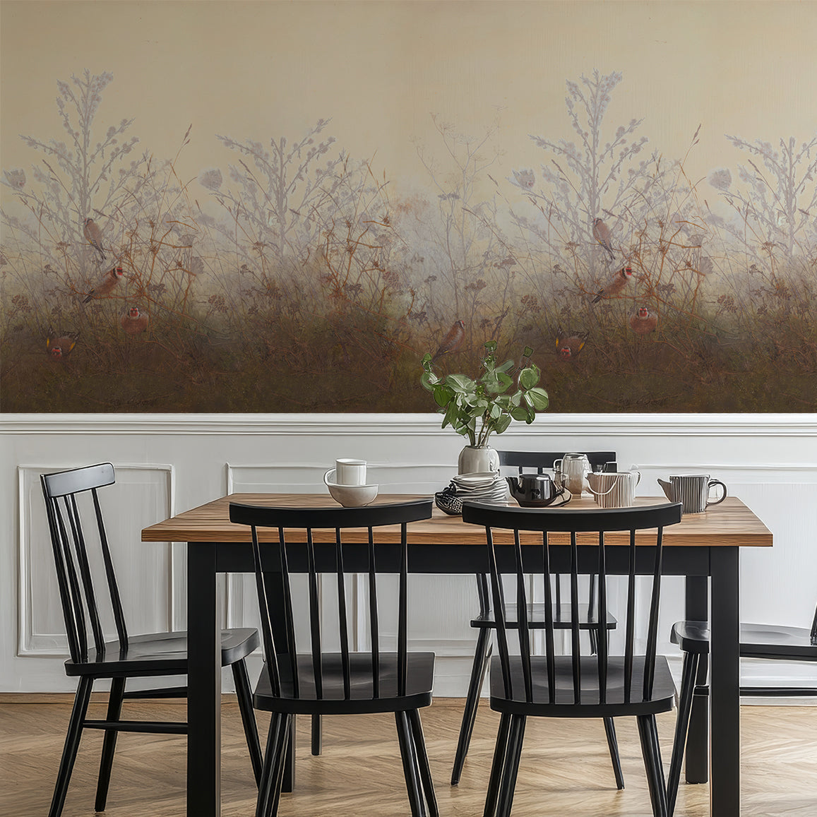 Wall Mural - Vintage British Countryside Painting - Traditional Wallpaper (Paste-the-wall) - Made to Measure