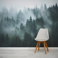 Mist Wallpaper In Room With Grey Chair