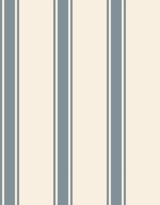 Striped pattern with blue vertical stripes on a beige background