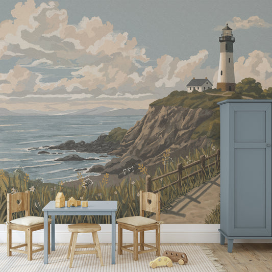 Oliver - Coastal Lighthouse Landscape Wallpaper Mural