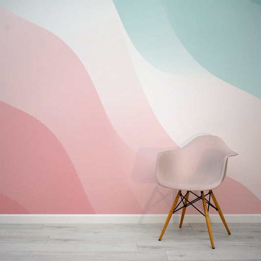 Olivia Wallpaper In Room With Pink Chair