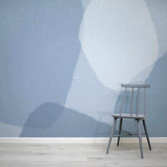 Paint Splash Symphony Wallpaper In Room With Blue Chair
