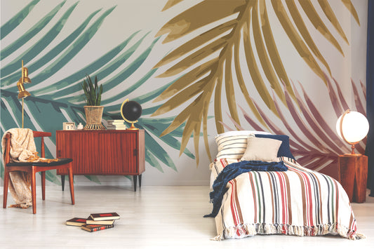 Rvaina Tropical Leaf Wallpaper Mural from WallpaperMural.com