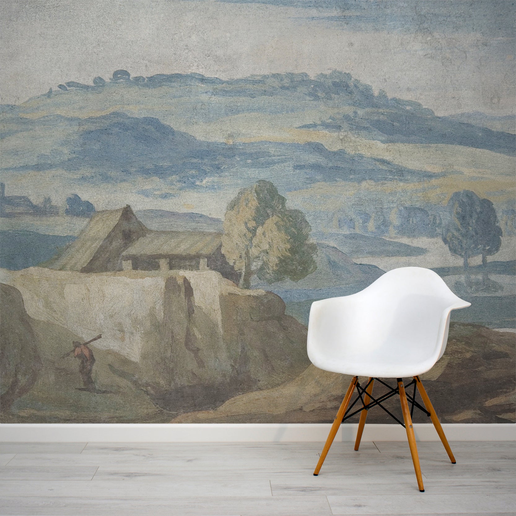 Ancient Rome Countryside Painting Wallpaper Mural