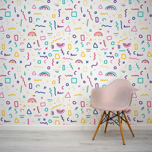 Syrily Wallpaper In Room With Pink Chair