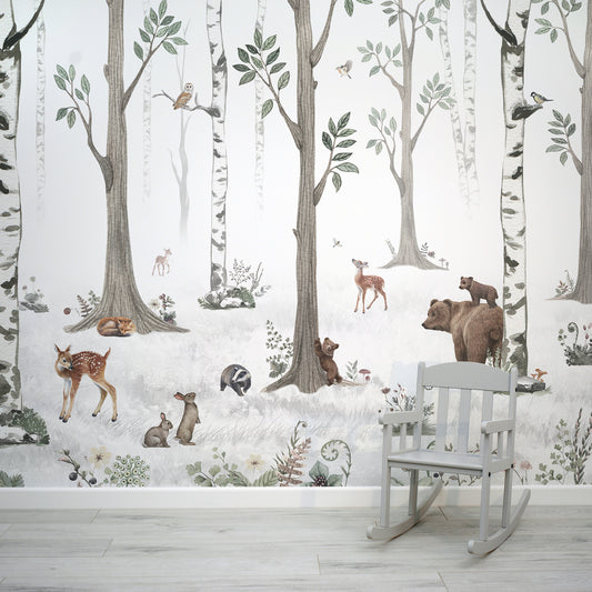 Modern Cute Cartoon Animal World Mural Wallpaper for Kids Room 3D  Children's Room Whole House Decor
