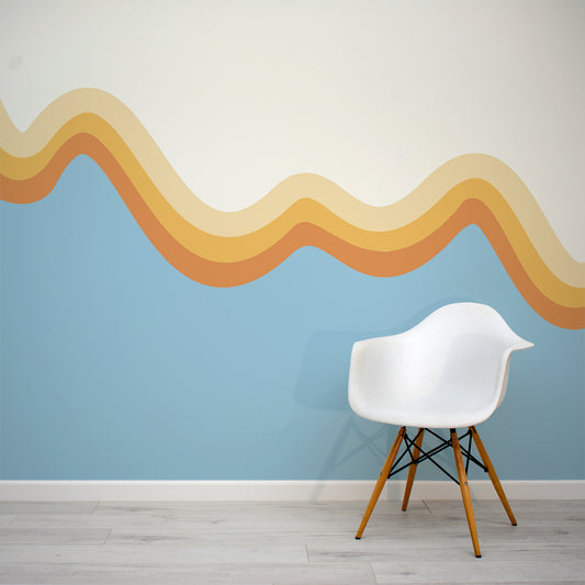 Wiggle Wallpaper In Room With White Chair