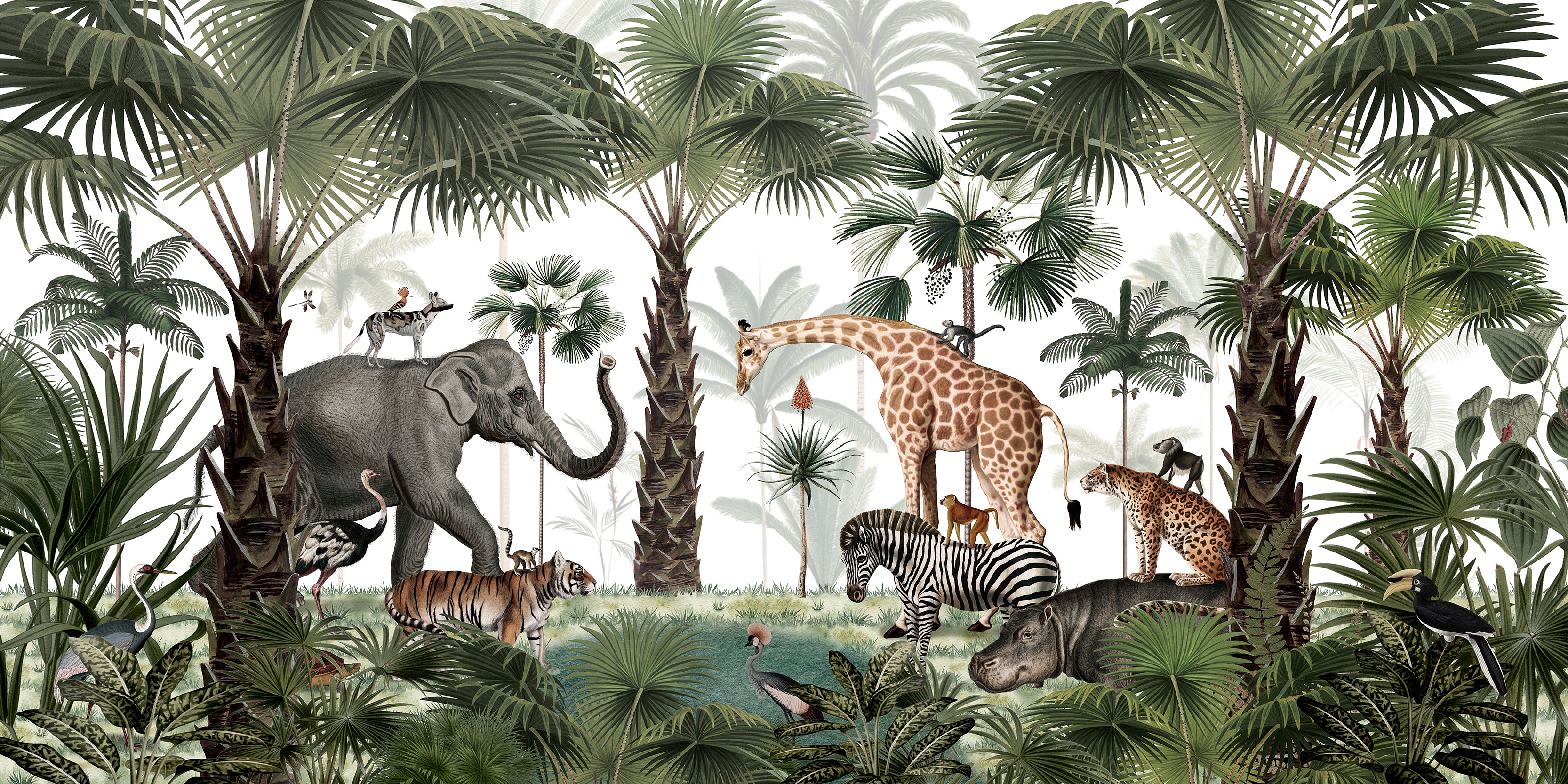 Wild jungle animals - Wallpaper