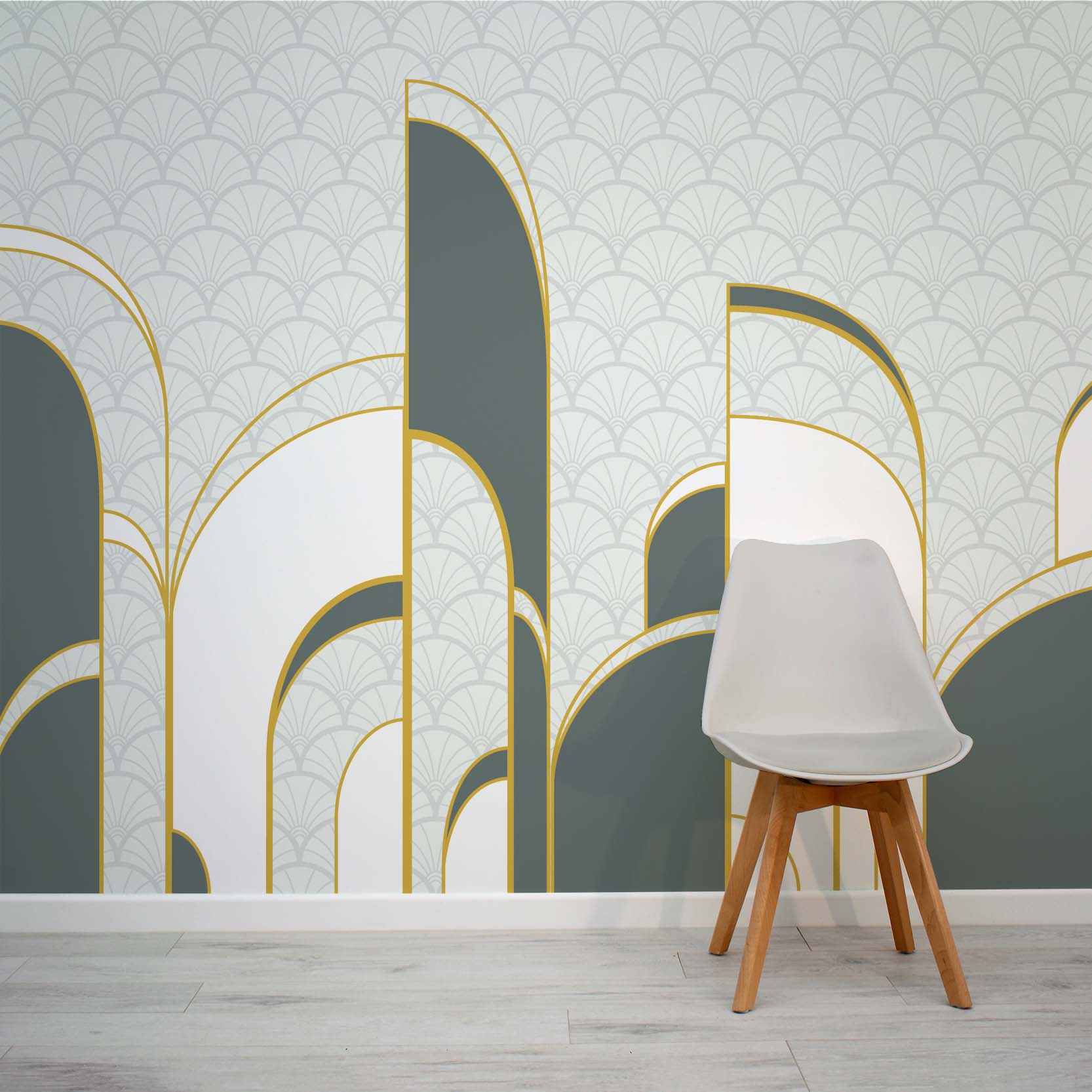 Soft Gatsby Style Art Deco Wallpaper Mural