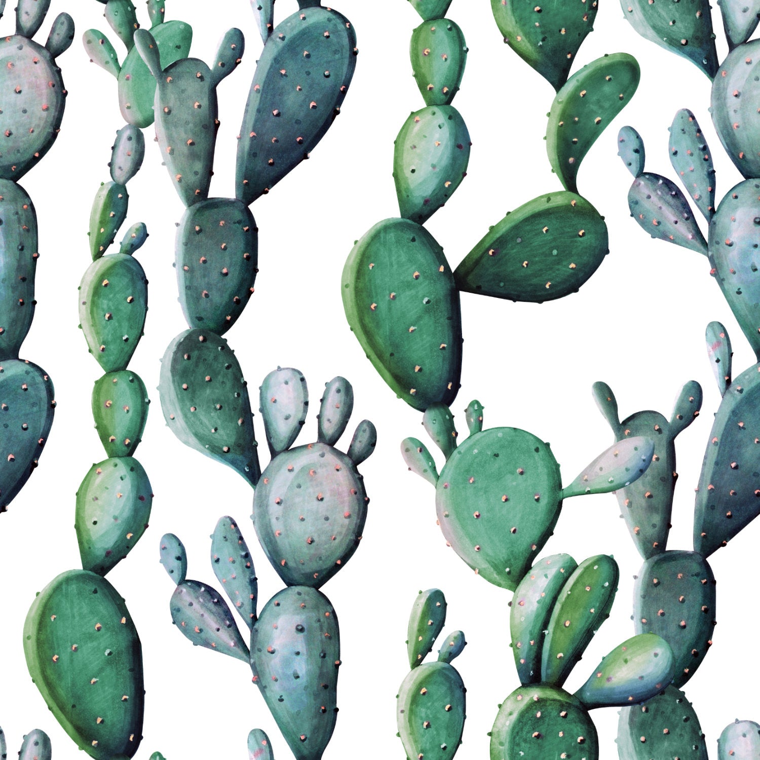 Argot wallpaper mural it has cactus in Two shades of Green | WallpaperMural.com