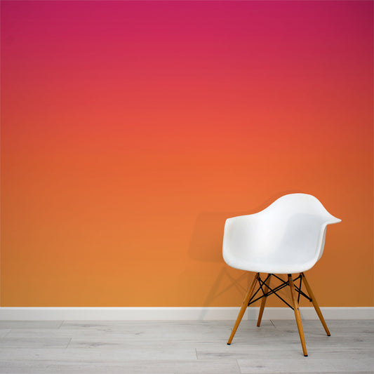 Red and yellow sunset ombre wall mural by WallpaperMural.com