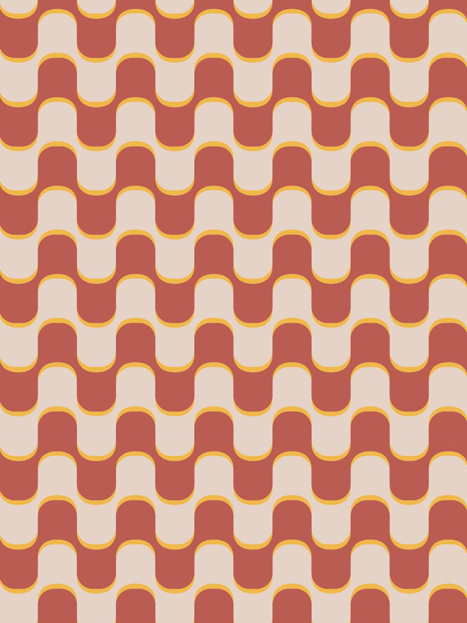Retro Red and Yellow Wallpaper