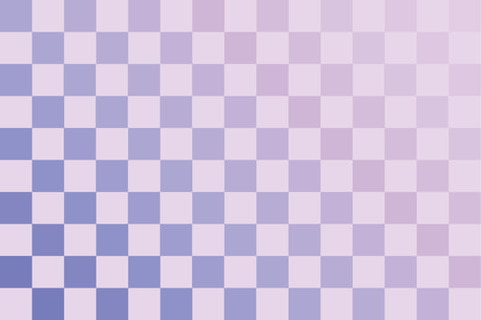 Checkmate Pixie – Lila Schachbrettmuster-Tapeten-Wandbild mit Farbverlauf