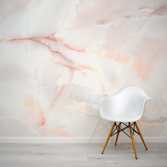 Chinte - Pink Marble Effect Wallpaper Mural