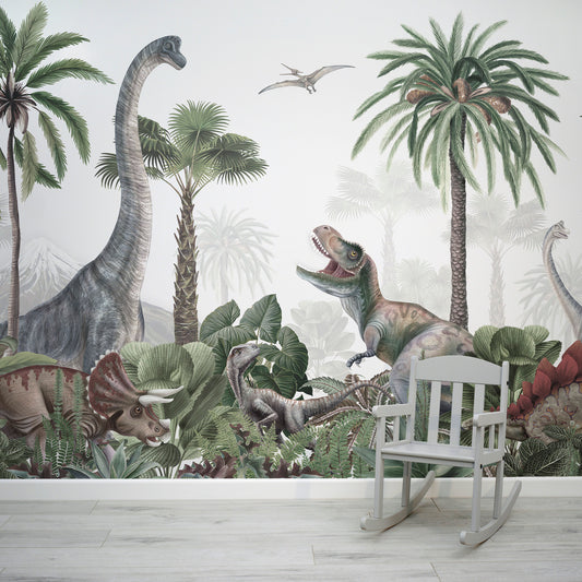 Dinosaurier-Tapeten und Wandbild-Designs