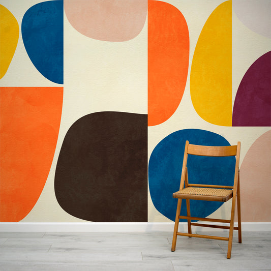 Emma - Modernistic Abstract Shapes Wallpaper Mural