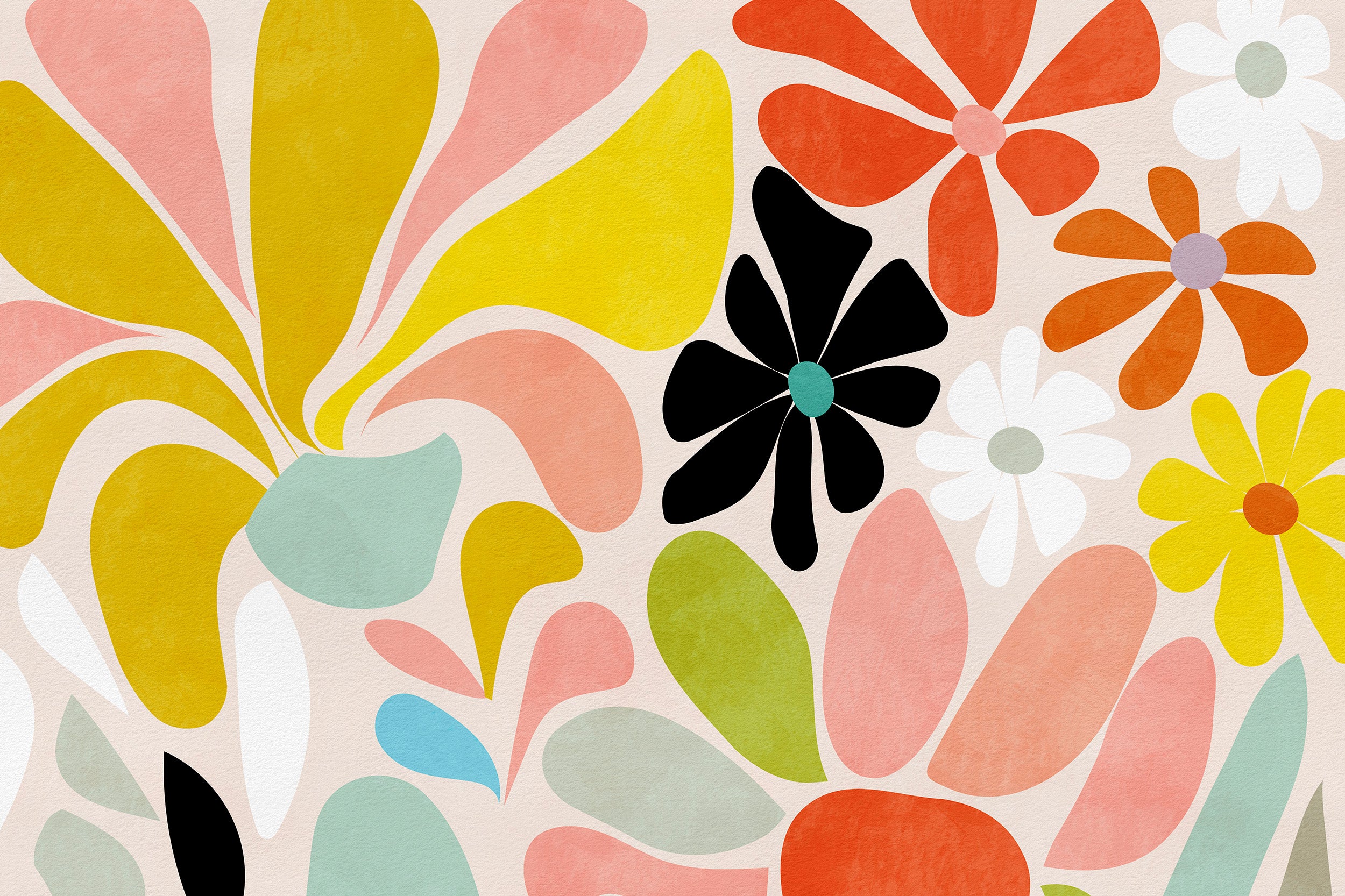 Pewer Design Flower Power Wallpaper Floral Wallpaper Ideas | Milola Design